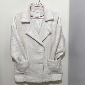 Mango women white color coat.